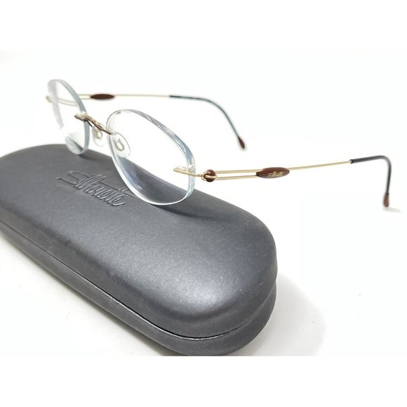Silhouette M7374 /20 V 6059 19mm Frames Rim Less Eyeglasses Gold Brown main image 10